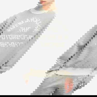 Sveter Human Made Contrast Sweatshirt 'The Future Is In The Past' Šedá | HM27CS022-G, 2