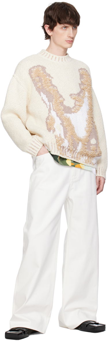 Sveter Lacoste Lacoste Lassie Crewneck Sweater Biela | AH6772, 3