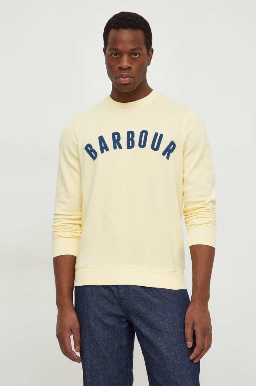 Mikina Barbour Yellow Crewneck Sweatshirt MOL0101 Žltá | MOL0101, 0