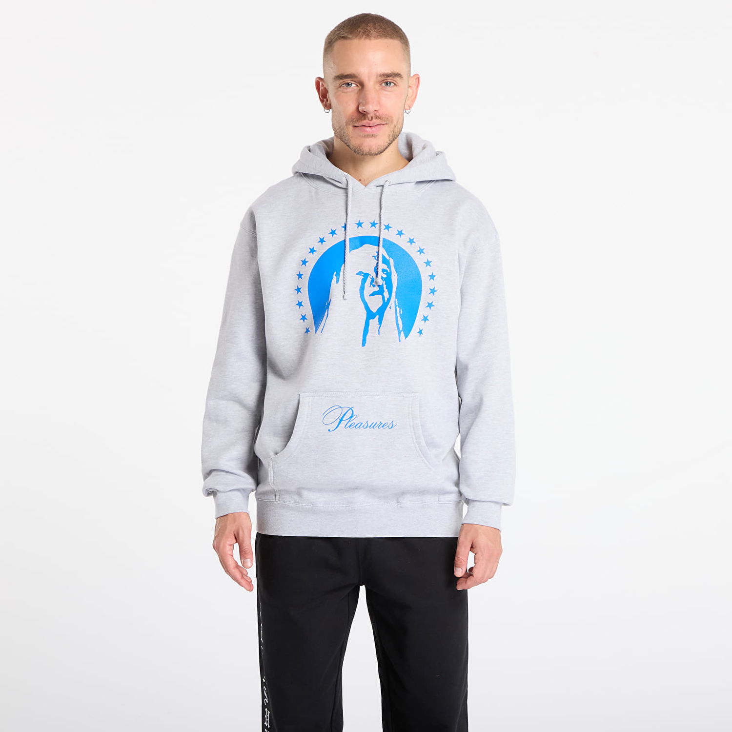 Mikina Pleasures Sweatshirt Critic Hoodie Šedá | P25F066-GREY, 0