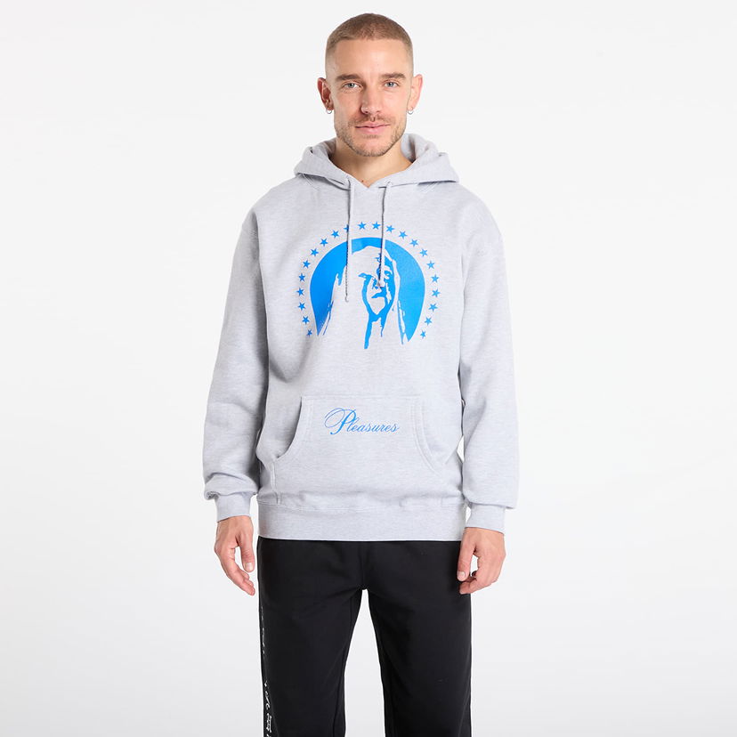 Mikina Pleasures Sweatshirt Critic Hoodie Šedá | P25F066-GREY
