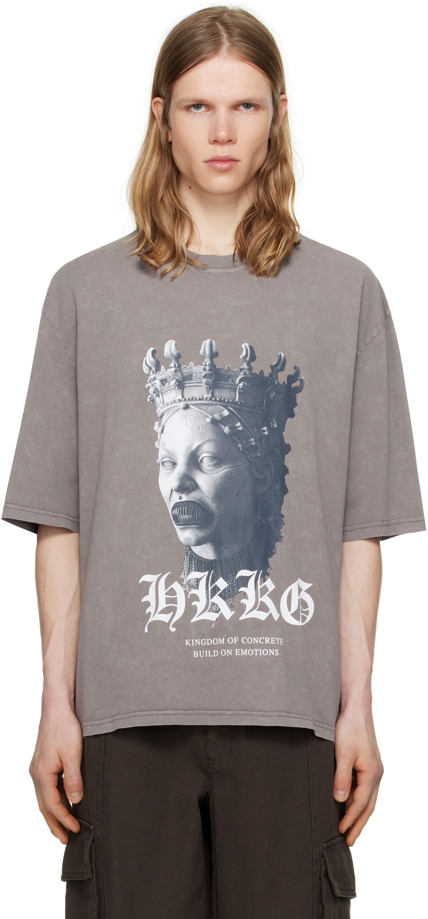 Tričko Han Kjøbenhavn Han Kjobenhavn Oversized Sculpture T-Shirt Šedá | M-134374, 0