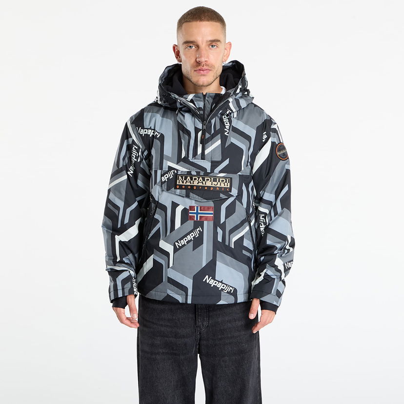 Bunda Napapijri Napapijri Rainforest Next AOP Jacket Šedá | NP0A88T8FZN1