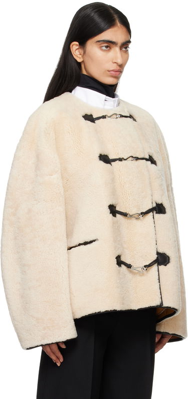 Kabáty TOTEME TOTEME Women's Teddy Clasp Shearling Jacket Béžová | 214-120-604, 1