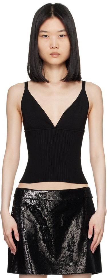 Tielko Dolce & Gabbana Dolce&Gabbana Knit V-Neck Tank Top Čierna | FXL05T JFME0, 0