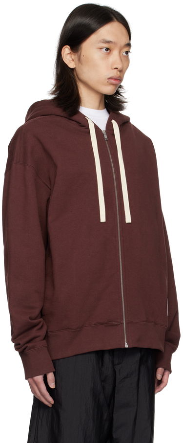 Mikina Jil Sander Jil Sander Logo Patch Zip Hoodie Hnedá | J47HG0101_J20039, 1