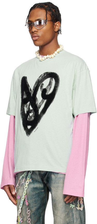 Tričko Acne Studios Acne Studios Printed T-Shirt Zelené | CL0344-, 3