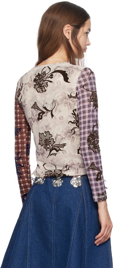 Tričko Chopova Lowena Elaine Long Sleeve Floral T-Shirt Hnedá | 2253, 2