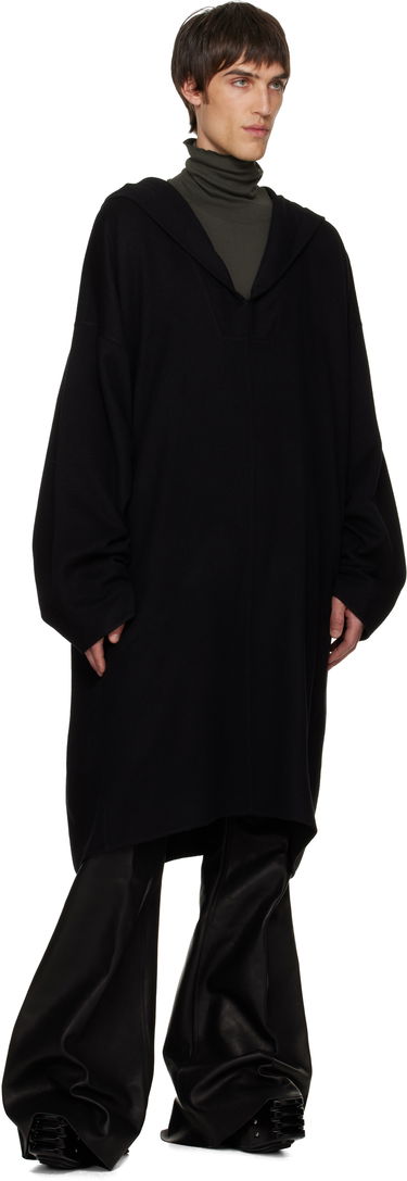 Kabáty Rick Owens Rick Owens Concordians LS Knee Kaftan Coat Čierna | RR02E1910 DBC, 3