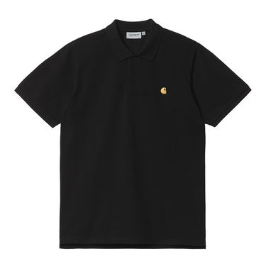 Polo tričko Carhartt WIP S/S Chase Pique Polo Shirt Čierna | I023807_00F_XX, 5