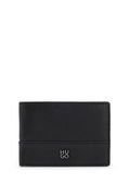 HUGO Leather Wallet with Stacked Logo