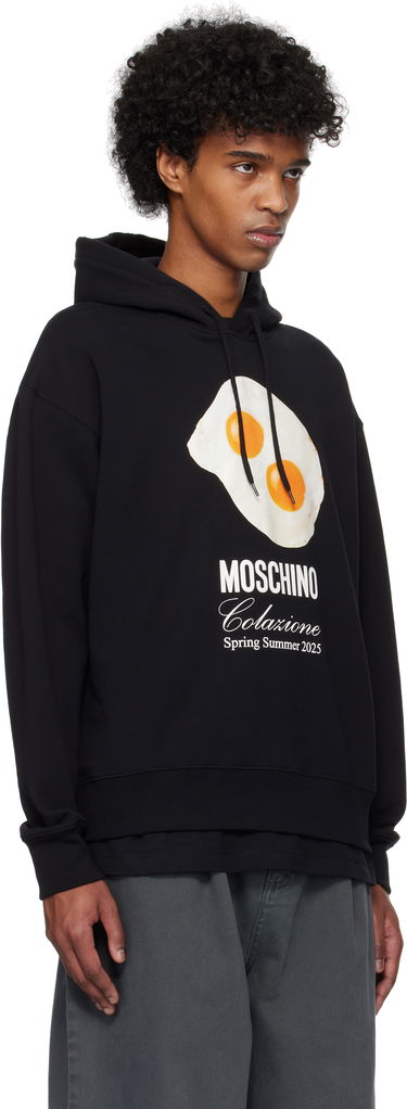 Mikina Moschino Eggs Print Hoodie Čierna | 251ZZA170802281555, 1