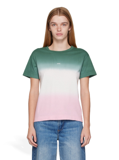 Tričko A.P.C. Multicolor Morgane Zelené | COFAY-F26160