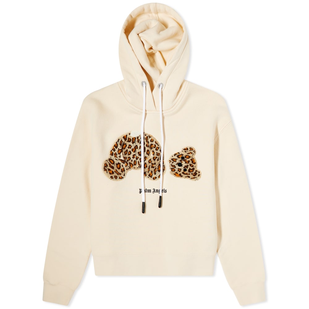 Mikina Palm Angels Leopard Bear Hoodie Béžová | PWBB022S22FLE0010360, 0