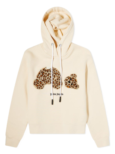 Mikina Palm Angels Leopard Bear Hoodie Béžová | PWBB022S22FLE0010360