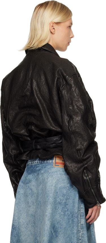 Bomber bunda Diesel L-Oys Leather Bomber Jacket Čierna | A20741 0SLCW, 2