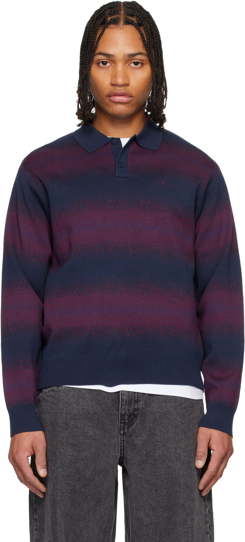 Sveter Dime Striped Rugby Sweater Rôznofarebný | DIMEHO256NVY