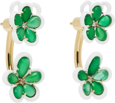 Náušnice Bottega Veneta Bottega Veneta Flower Drop Earrings Zelené | 804879 V4S71, 1