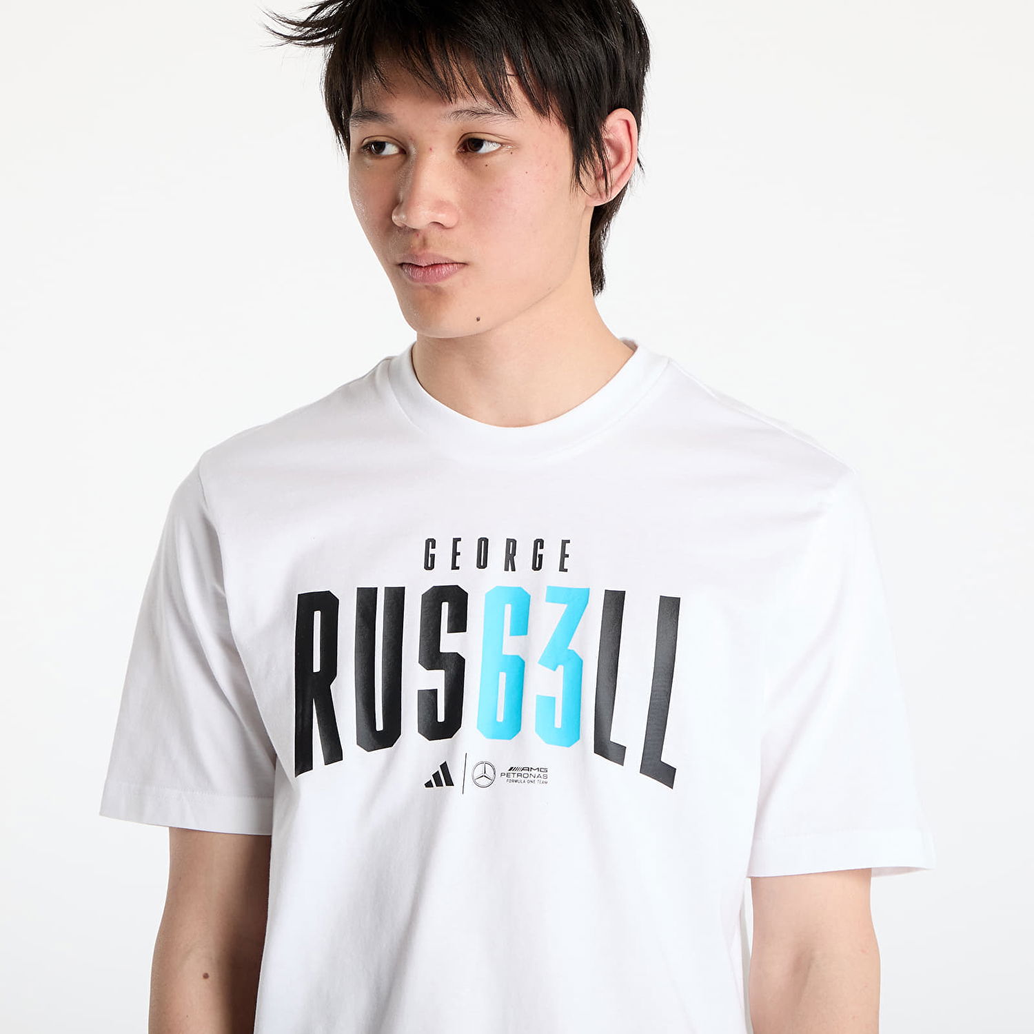 Tričko adidas Performance Mercedes-AMG Petronas Formula One Team George Russell T-Shirt Biela | JZ8906, 1