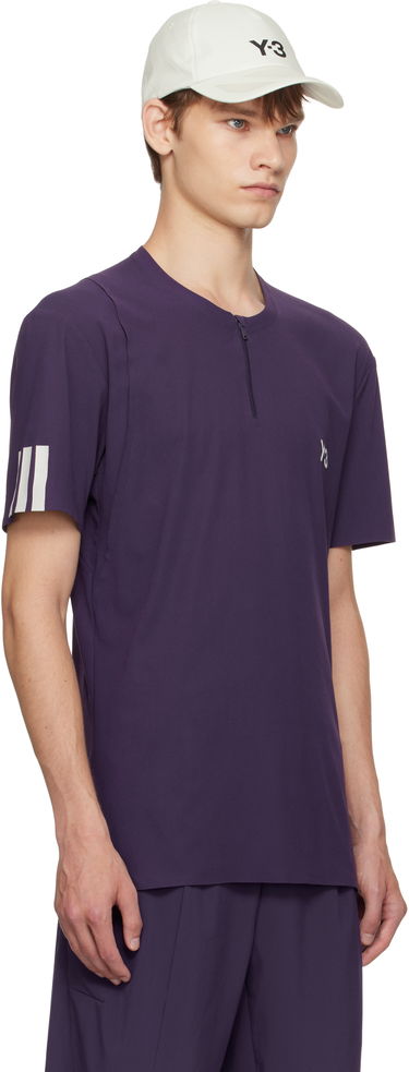 Tričko Y-3 Y-3 Zip T-Shirt Fialová | JN2992, 4