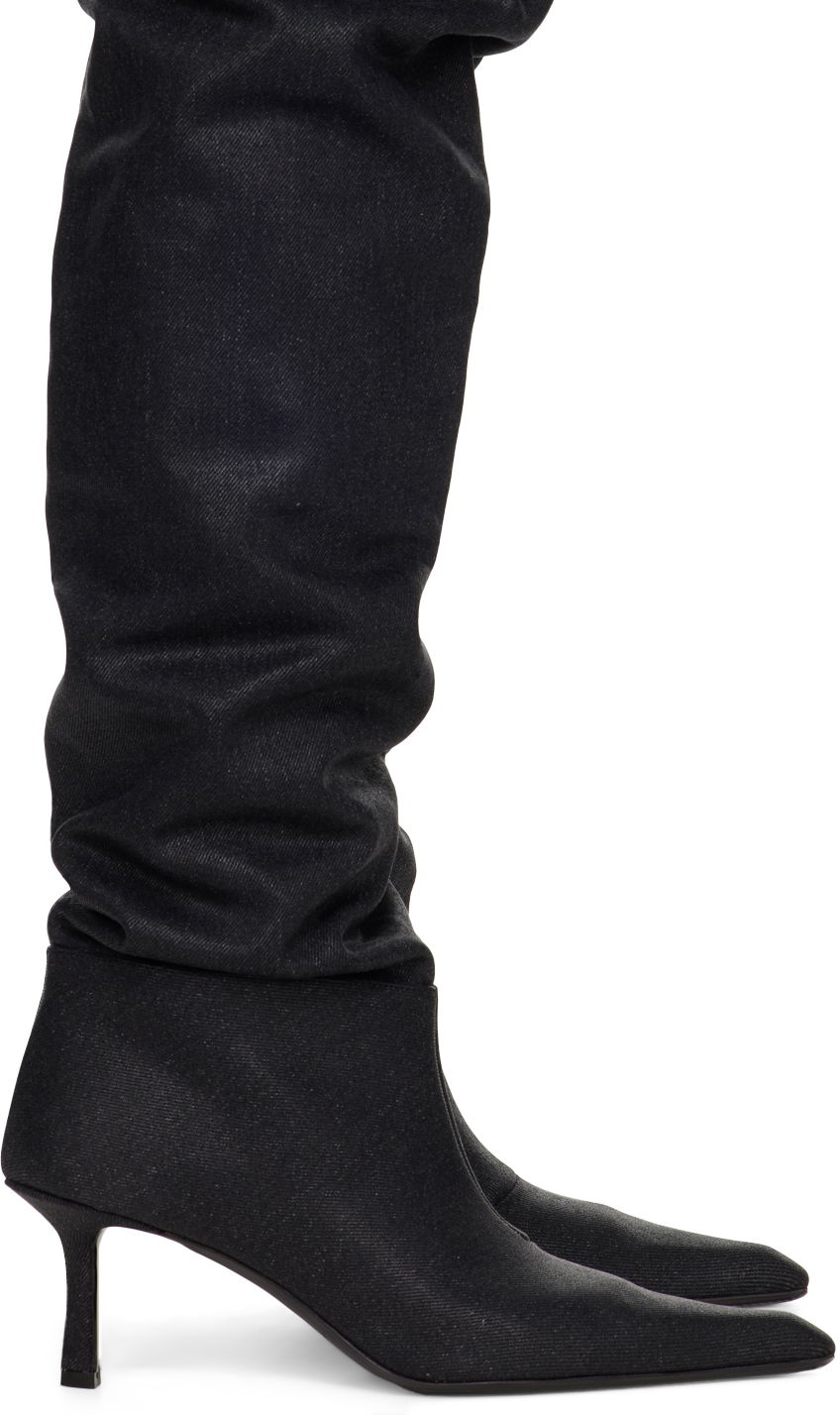 Tenisky a topánky Alexander Wang Alexander Wang Viola Denim Slouch Kitten Heel Boots Čierna | 30223B025, 0