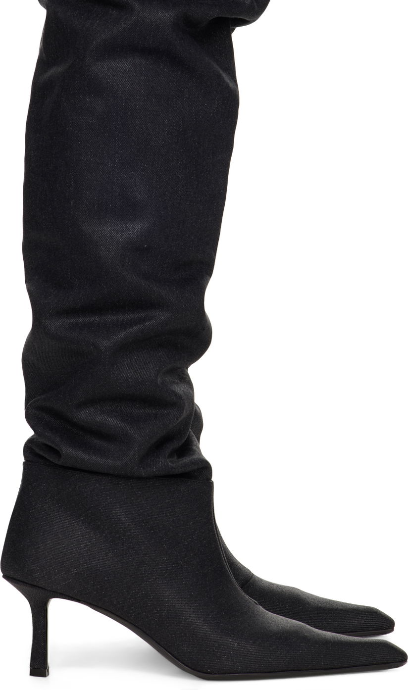 Tenisky a topánky Alexander Wang Alexander Wang Viola Denim Slouch Kitten Heel Boots Čierna | 30223B025