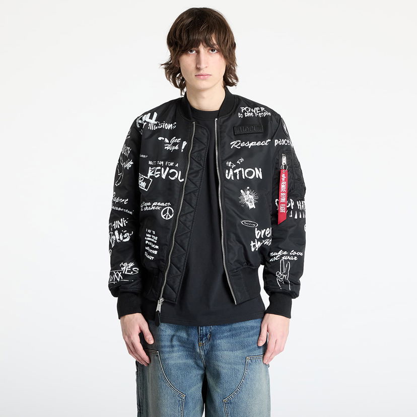 Bomber bunda Alpha Industries Alpha Industries MA-1 Peace Bomber Jacket Čierna | 156136-03