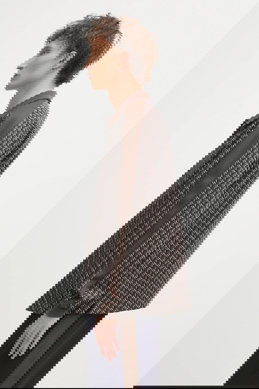 Polo tričko Puma PUMA x JJJJOUND Geometric Pattern Long-Sleeve Polo Shirt Hnedá | 635538, 1