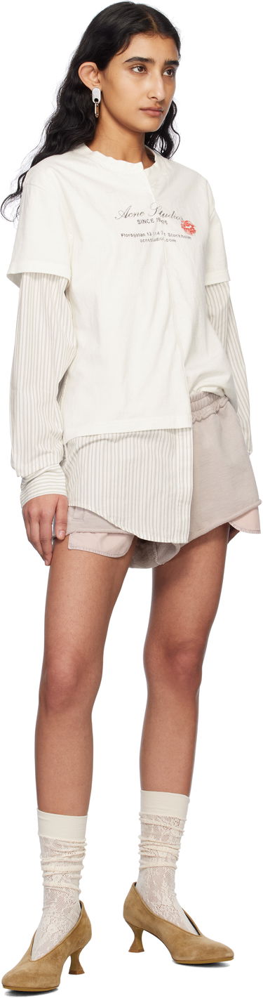 Šortky Acne Studios Acne Studios Appliqué Shorts Ružová | AE0080-, 3