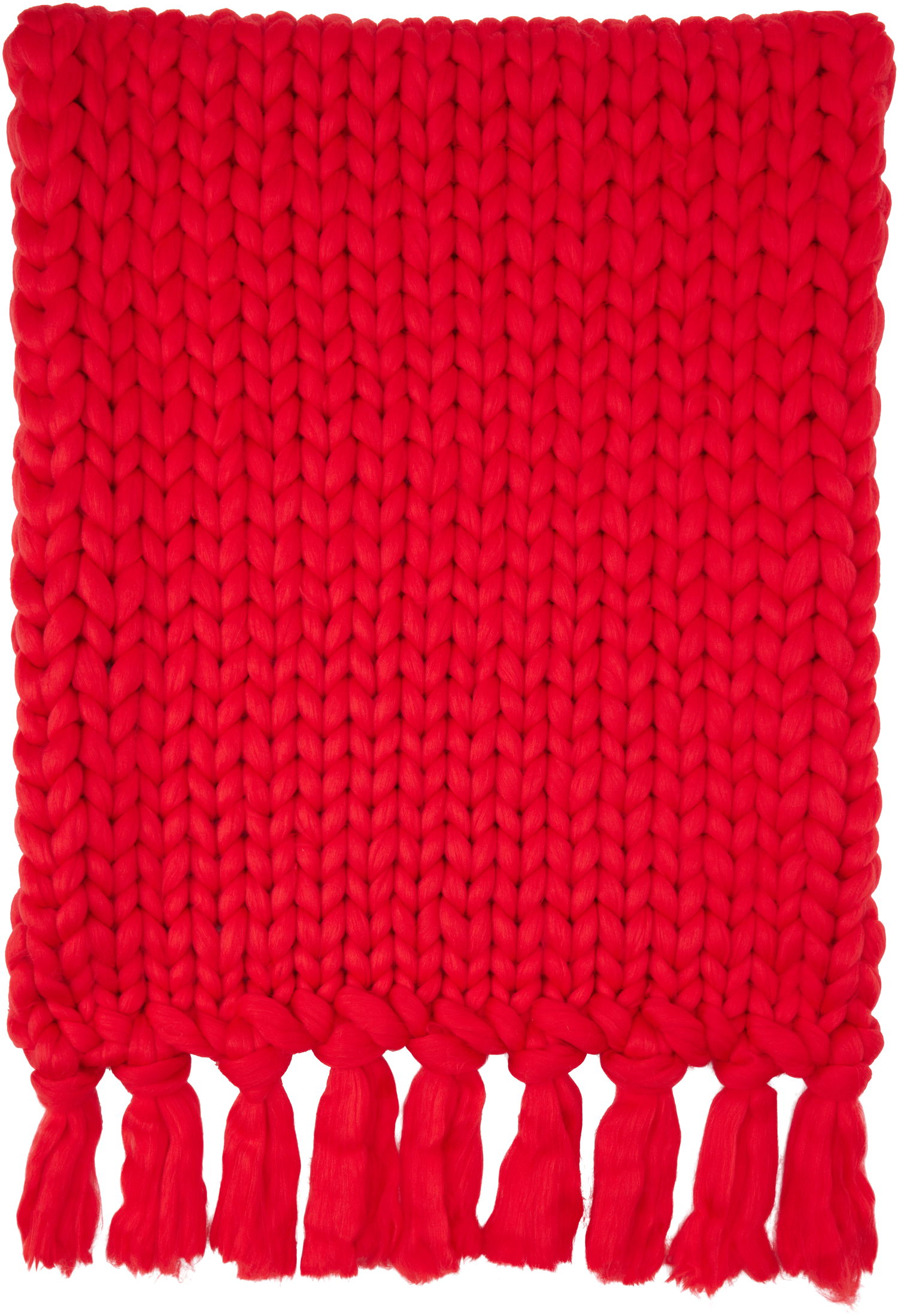 Šál Charles Jeffrey Loverboy Fringe Knitted Scarf Červená | 42160203, 1