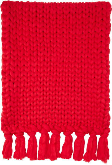 Šál Charles Jeffrey Loverboy Fringe Knitted Scarf Červená | 42160203, 1