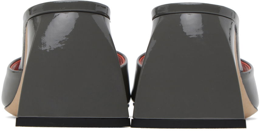 BY FAR Romy Patent Leather Heeled Sandals