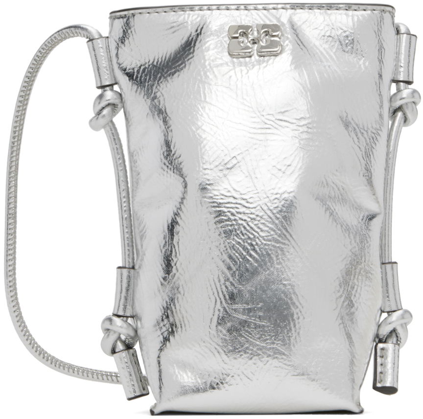 Taška cez rameno GANNI Metallic Bou Crossbody Bag Metalická | A6142, 0