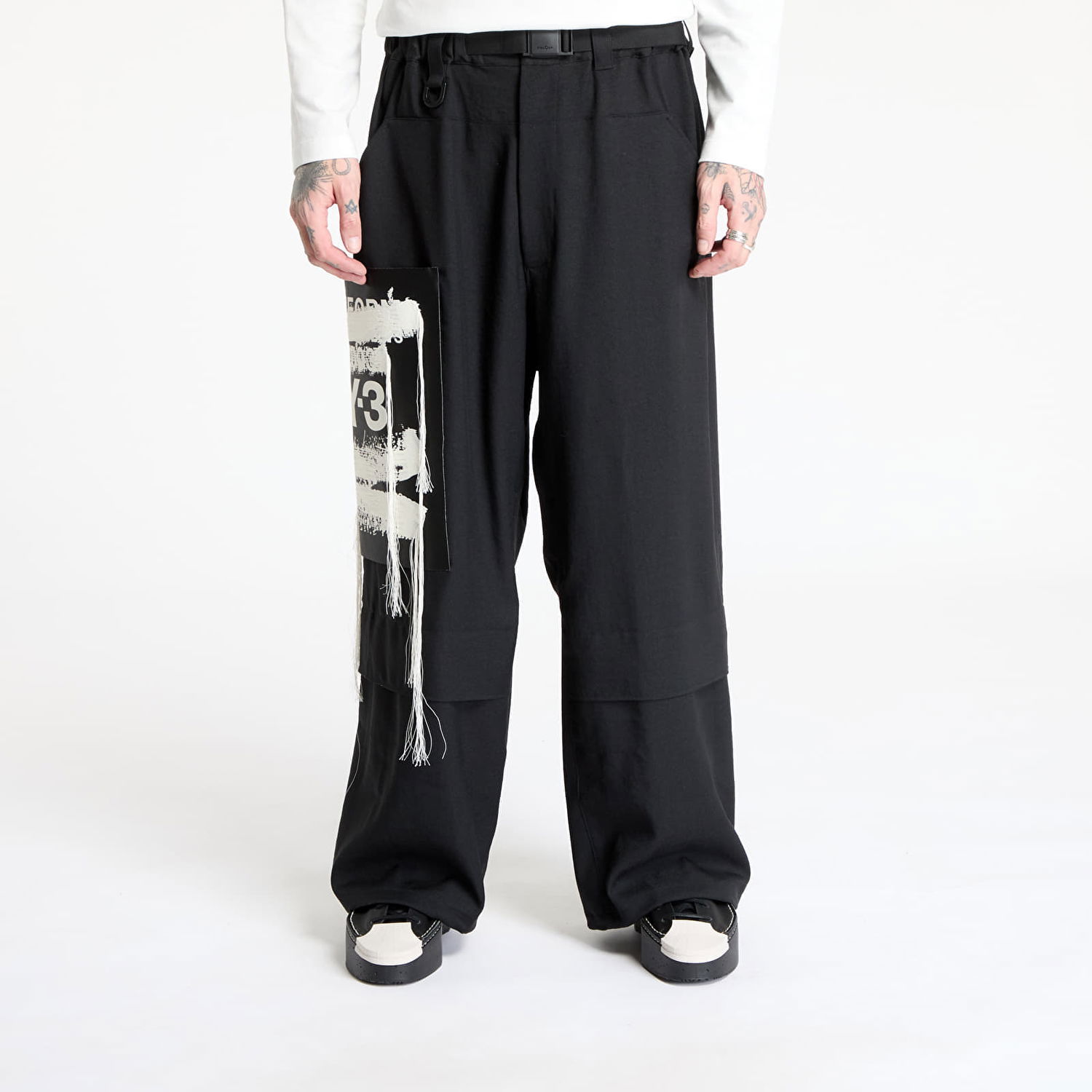 Cargo nohavice Y-3 Sport Uniform Patch Trousers Čierna | JN3704, 0