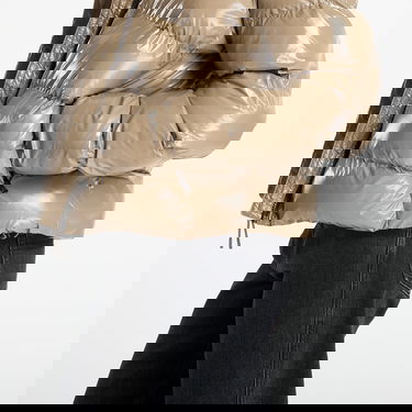 Prešívaná bunda Napapijri A-Glane Shiny Puffer Jacket Béžová | NP0A4HZ5N1T1, 2