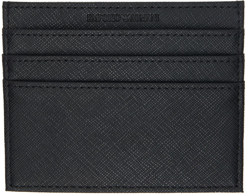 Peňaženka Emporio Armani Regenerated Leather Card Holder Čierna | Y4R173 Y138E, 1