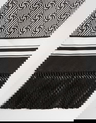 Šál Dolce & Gabbana Dolce & Gabbana Silk Twill Scarf with Micro-design and Logo Čierna | GQ214EG0WV0HH8RN, 3