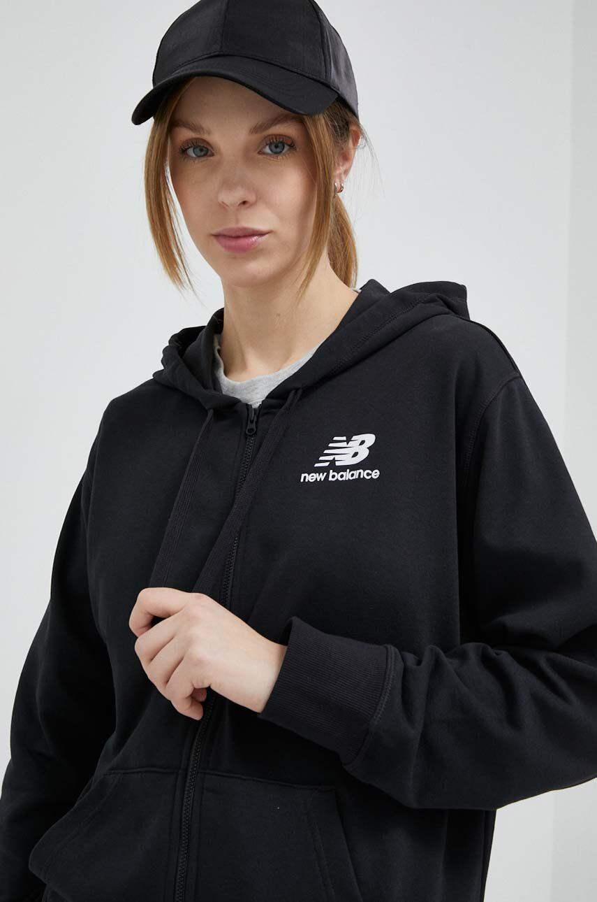 Mikina New Balance Hoodie Čierna | WJ31530BK, 0