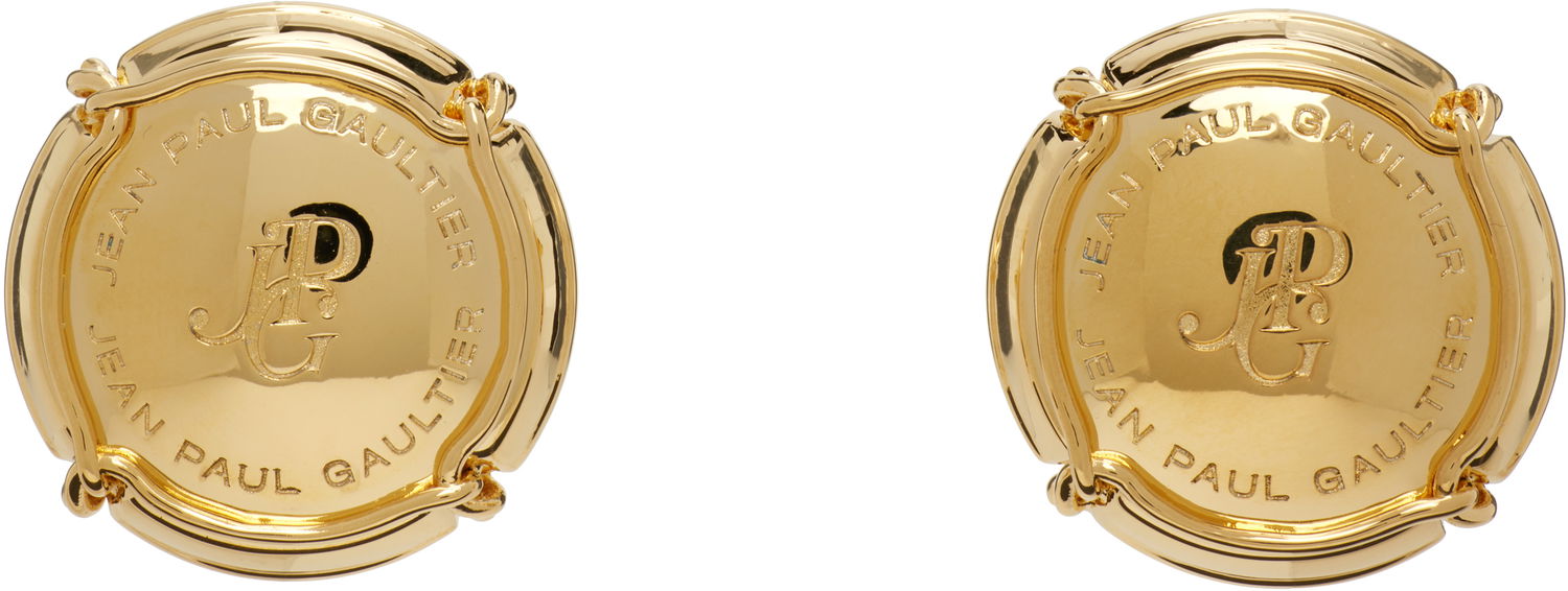 Náušnice Jean Paul Gaultier Jean Paul Gaultier 'The Champagne' Gold-Tone Earrings Žltá | 25/03-W-JW007-X053-92, 0