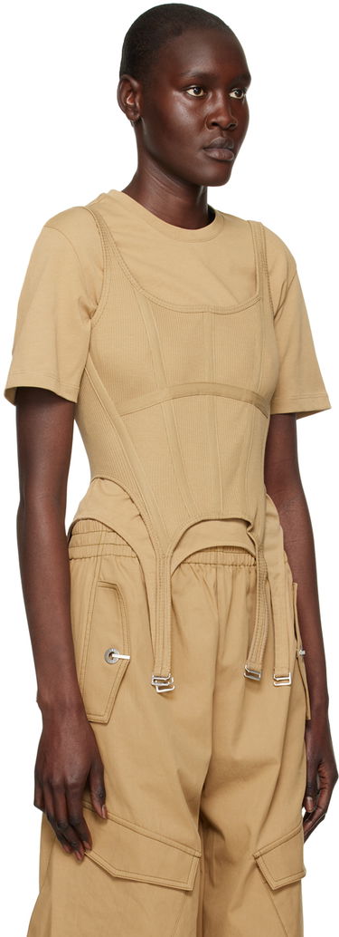 Tielko Dion Lee Combat Corset Tank Top Béžová | C3095R23, 1