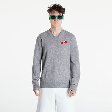 Sveter Comme des Garçons PLAY Crewneck Sweater Šedá | AZN070 grey, 2