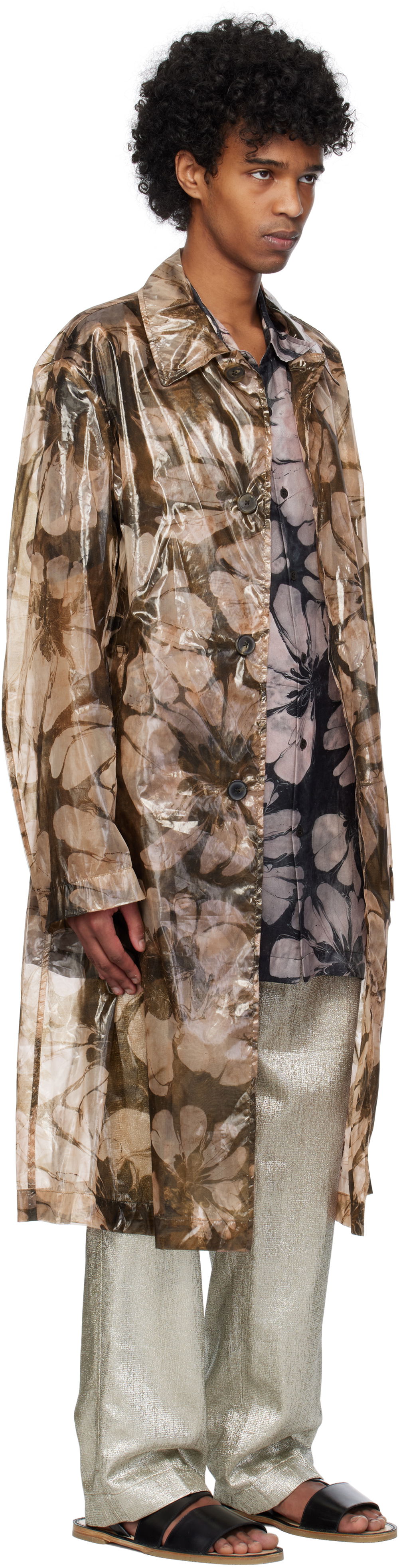 Pláštenka Dries Van Noten Dries Van Noten Loose Fit Mac Coat Hnedá | 251-020211-1102, 1