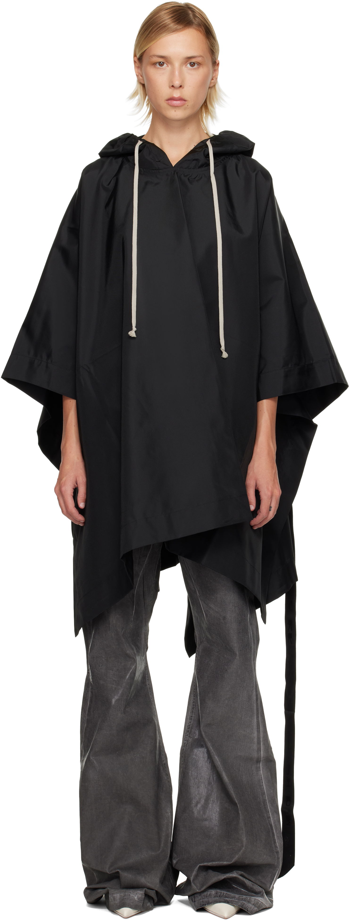 Mikina Rick Owens DRKSHDW Concordians Poncho Hoodie Čierna | DS02E7245 NCV, 0