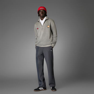 Sveter adidas Performance Manchester United Terrace Icons Half-Zip Top Šedá | JF0384, 4