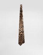 Dolce & Gabbana Satin Tie with Leopard Print