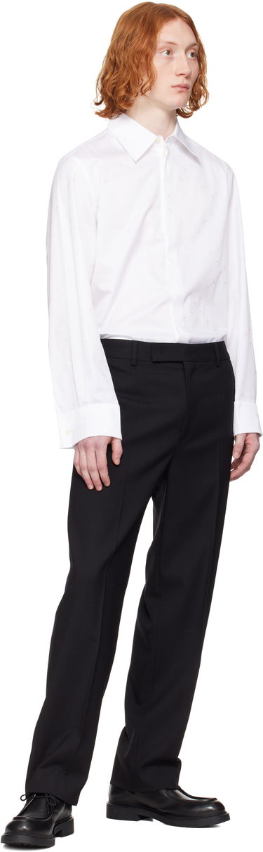 Košeľa Marine Serre Marine Serre 'MS' Jacquard Poplin Button Up Shirt Biela | MSI037A CWOV0046, 4