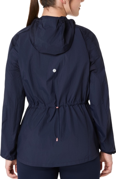 Vetrovka Asics Hooded ROAD PACKABLE Full-Zip Jacket with Drawstring Waist Navy | 2012d076-400, 1