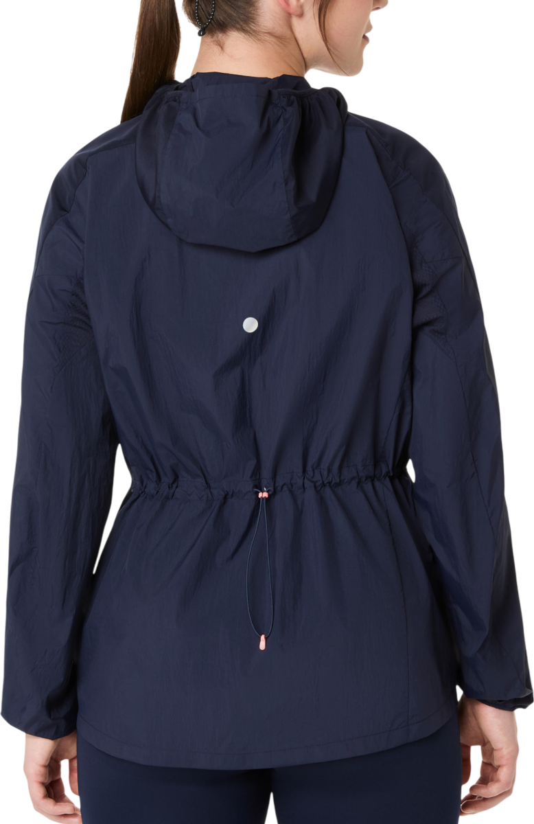 Vetrovka Asics Hooded ROAD PACKABLE Full-Zip Jacket with Drawstring Waist Navy | 2012d076-400, 1