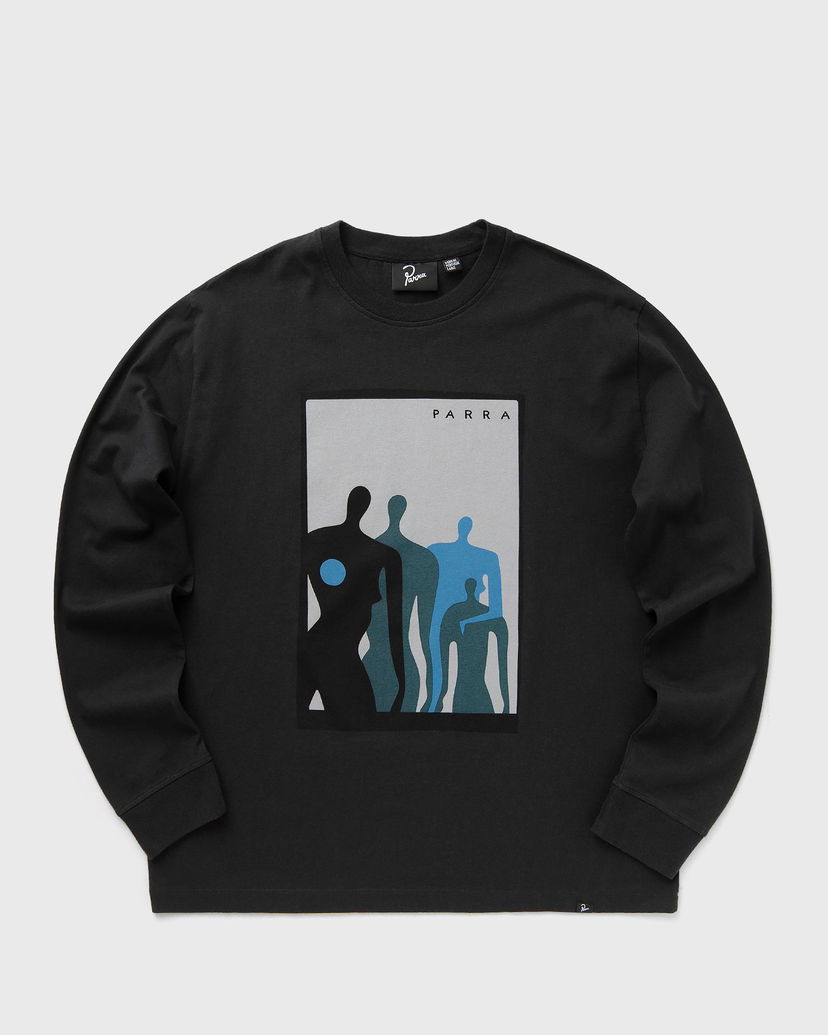 Tričko By Parra Visitors Long Sleeve T-Shirt Čierna | 53226