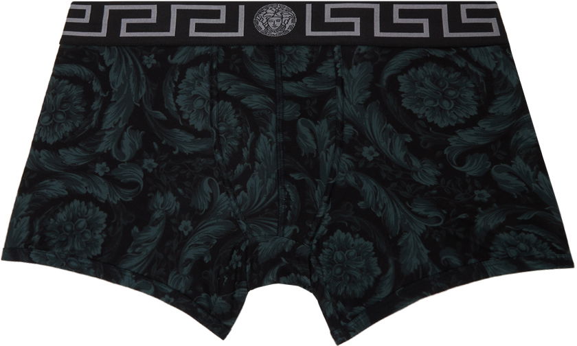 Boxerky Versace Versace Barocco Long Boxers Čierna | 1001384_1A11188, 0